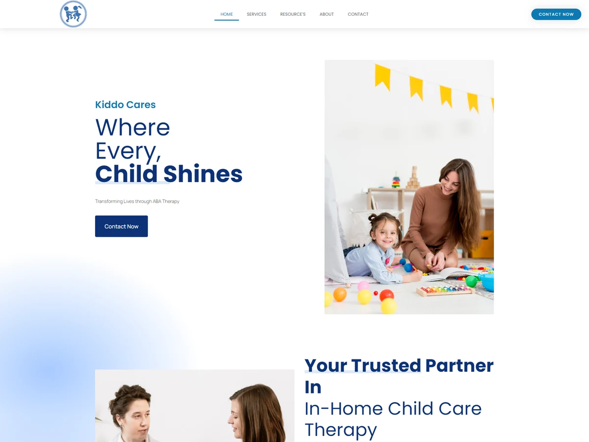 Kido Cares website design