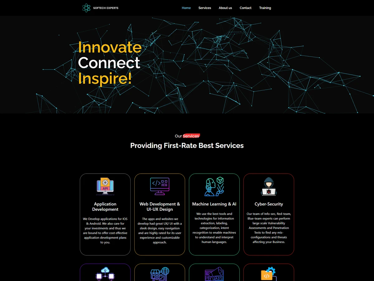 Softech Experts website design